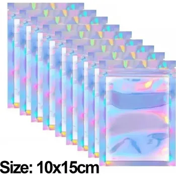 Sáček na potraviny Zip sáček holografický vodotěsný | obal - 10x15cm , 10 ks