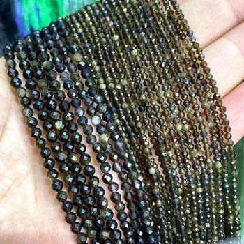 Dětské navlékací korálky Přírodní korálky | šperky - zlatý obsidián , 3mm