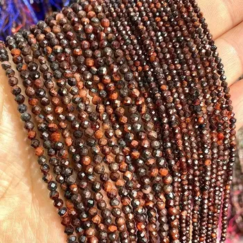 Dětské navlékací korálky Přírodní korálky | šperky - červené tygří oko , 2mm