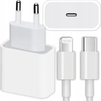 Síťová nabíječka Lewer 20W pro Apple s USB-C kabelem 1m bílá