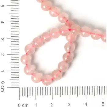 Dětské navlékací korálky Růžové kamenné korálky | šperky - 6 mm cca 68 ks