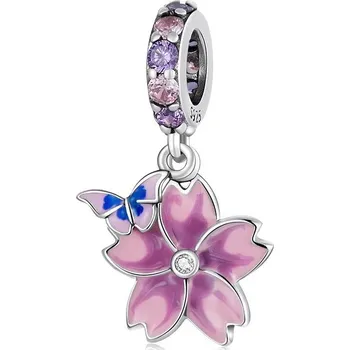 Přívěsek Stříbrný přívěsek na náhrdelník s motivem beruška ebo motýl | přívěsek, korálek - DXC2185