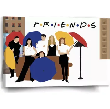 Obraz Sablio Obraz Seriál přátelé FRIENDS Gauč u fontány - 60x40 cm