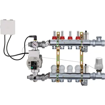 rozdělovač topení Rozdělovač s mísením a elektronickým čerpadlem, 5 okruhů CONCEPT