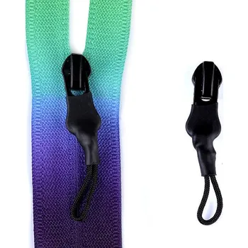 Zip Jezdec ke spirálovým duhovým zipům skrytým No 5, střední, 1 černá