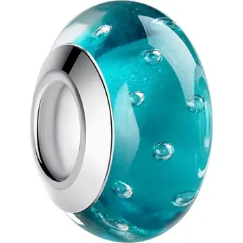 Přívěsek Stříbrný přívěsek s bílým sklem | přívěsek korálek na náramek - FB6360