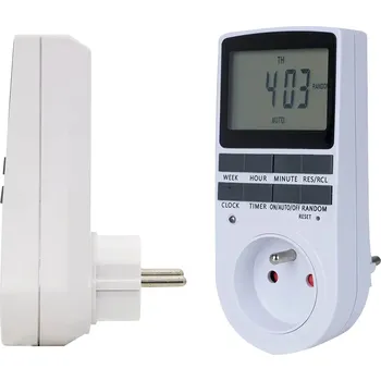 Digitální časový spínač ZAP/VYP s LCD displejem a hodinami