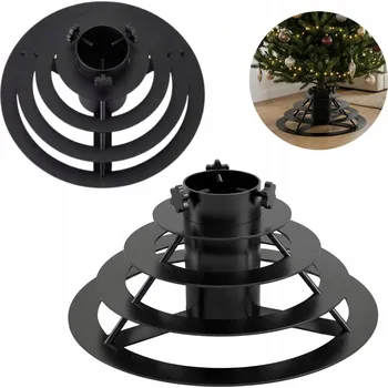 Stojánek na vánoční stromek KOVÁNÍ POD VÁNOČNÍ STROMEK LOFT KOVOVÉ ČERNÉ S NÁDOBOU NA VODU