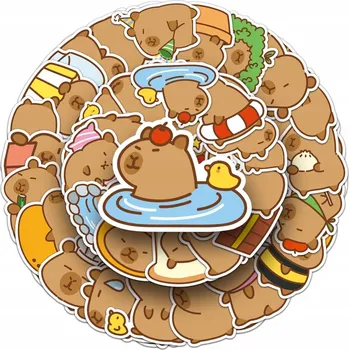 samolepka SAMOLEPKY SAMOLEPEK KAPYBARA 50 ks VELKÝCH SAMOLEPKY CAPIBARA