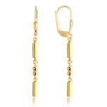 MINET Moderní zlaté náušnice s patentem Au 585/1000 2,50g JMG0328WGE00