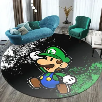 Koberec Super Mario kulatý herní koberec | bytový textil - 19 , 80x80cm