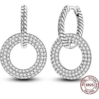 Náušnice Stříbrné kruhové náušnice se zirkonem | šperky 2 ks - JFE272