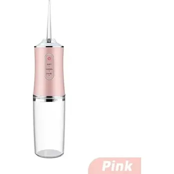 Ústní sprcha Elektrická ústní sprcha s inteligentním čipem | dentální irigátor 4 ks - Růžový