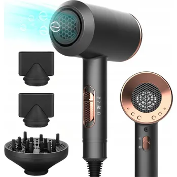 Fén Fén na vlasy s ionizací, difuzér a koncentrátorem, 2000 W, studený vzduch, silný