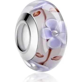 Přívěsek Stříbrný přívěsek s bílým sklem | přívěsek korálek na náramek - FB6355