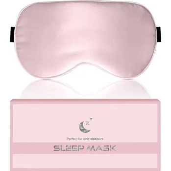 Škraboška na spaní Hedvábná spací maska třešňový květ růžová