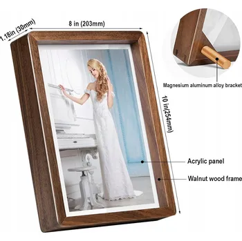 Obraz Rámeček na fotografii 25,4 x 20,3 cm, dřevěný, barva hnědá