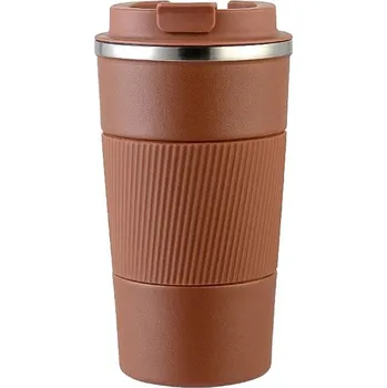 Termohrnek Nerezový cestovní termohrnek | nádobí - hnědé c , 351–400 ml
