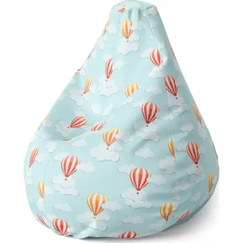 Sedací pytel Sablio Sedací vak Pear Horkovzdušné balony na nebi - 70 x 95 x 15 cm