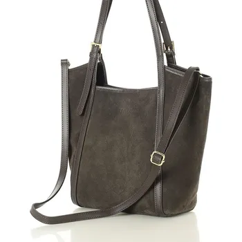 Kabelka MARCO MAZZINI Tmavě hnědá prostorná kožená shopper kabelka (s294d) Velikost: ONE SIZE