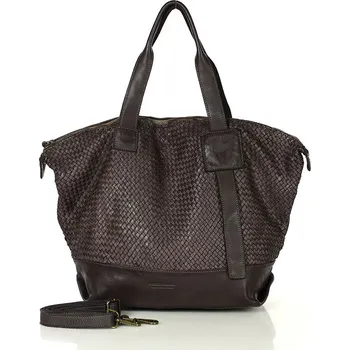 Kabelka Marco Mazzini Tmavě hnědá dámská kožená shopper kabelka (v257d) Velikost: ONE SIZE