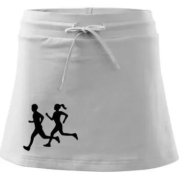 Dámská sukně Bezci - žena a muž (Moňas) - Sportovní sukně - two in one - M ( Bílá )