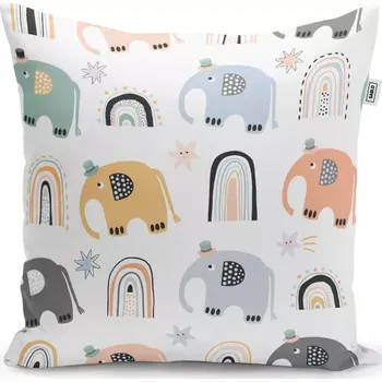 Polštář Sablio Polštář Animovaní sloni - 40x40 cm