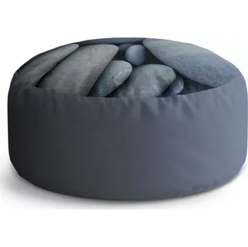 Taburet Sablio Taburet Circle Černé kameny: 38x48 cm