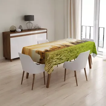 ubrus Sablio Ubrus Vyprahlá zem před mrakodrapy - 90x90 cm