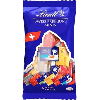 Cukrovinka LINDT SWISS PREMIUM MINIS CHOCOLATE 250g