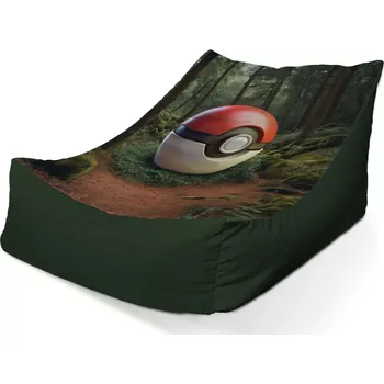Sedací pytel Sablio Sedací vak Lounge Pokemon ball Les - 120 x 100 x 80 cm