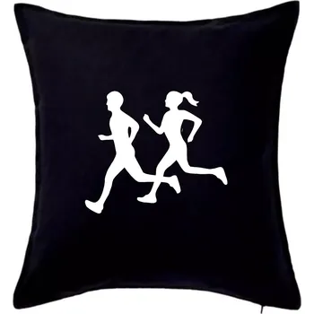 Polštář Bezci - žena a muž (Moňas) - Polštář 50x50 - 50x50 - Pouze potah ( Černá )