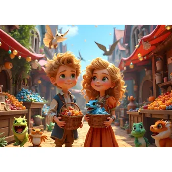 Puzzle Puzzle Bluebird Puzzle Dračí trhy, 300 dílků