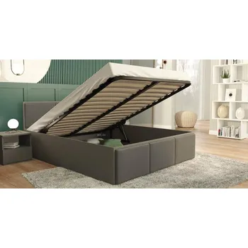 Postel Manželská postel PANAMA T 120x200 se zvedacím kovovým roštem ŠEDÁ
