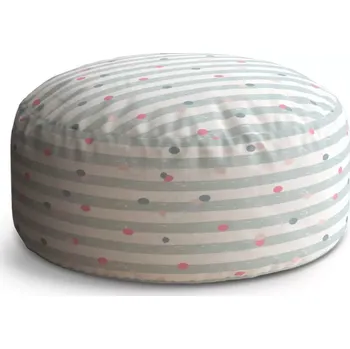 Taburet Sablio Taburet Circle Tečky a pruhy: 38x48 cm