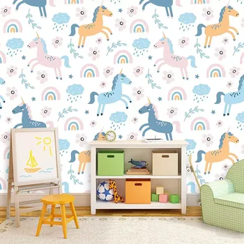 Tapeta Sablio Tapeta Duhoví jednorožci - 125x75 cm