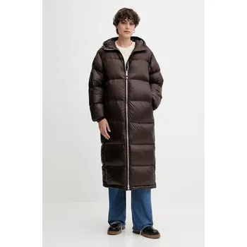 Péřová bunda Tommy Hilfiger hnědá barva, zimní, WW0WW46543 89X, vel. M/L