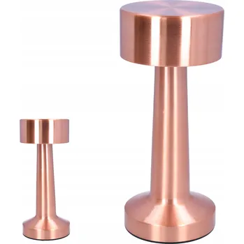 Lampička Lampka noční stołowa led bezprzewodowa dotyková růžová 21,5 cm USB na stůl/noční stolek