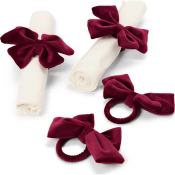 Papírový ubrousek 714937 - Tchibo - Kroužky na ubrousky - barva: červená