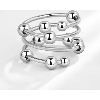 Prsten Fidget prsten pro uklidnění rukou | fidget prsten, korálkový prsten | antistresový šperk - ring-465