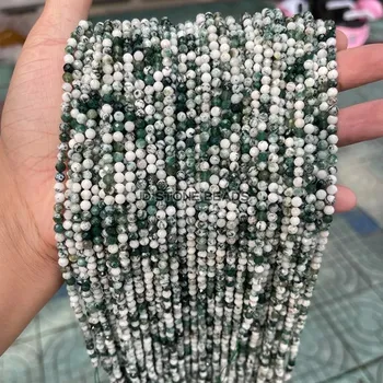 Sběratelství Přírodní křišťálové a jaspisové korálky 2–4mm | šperky - Přírodní stromový achát , 3mm cca 125 ks