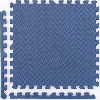 Dětská pěnová puzzle podložka eva | koberec - Tmavě modrá , 8 kusů - 1 cm