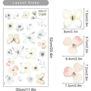 Samolepící dekorace Boho květinová nálepka na zeď | dekorace - Květina F.