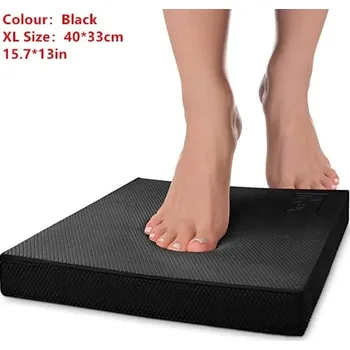 podložka na cvičení Balanční pěnová podložka TPE pro jógu | cvičební pomůcka - L Černá