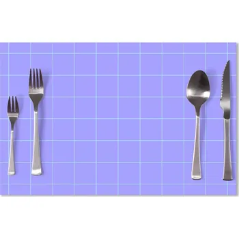 prostírání Sablio Prostírání Čtvercový vzor fialové: 40x30cm