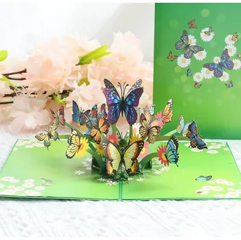 3d přání s květinami