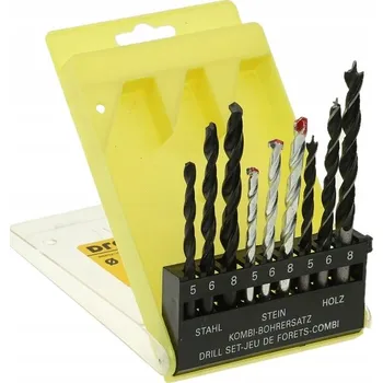 Vrták Sada vrtáků do dřeva/kovu/cihel 5, 6, 8 mm, 9 ks