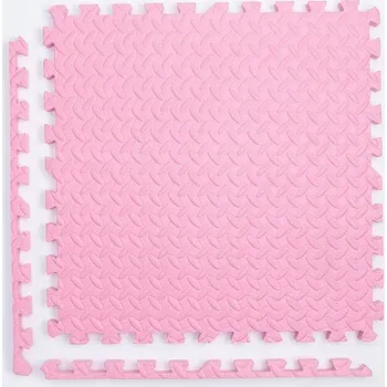 Dětská pěnová puzzle podložka eva | koberec - Růžový , 16 kusů - 1 cm