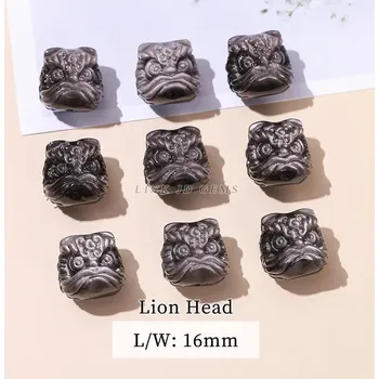 Přívěsek Přívěsek z obsidiánu | šperk - Lví hlava