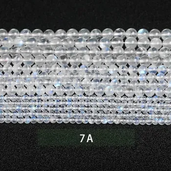 Měsíční kámen přírodní korálky | šperky - 7A Modrý měsíční kámen , 9-10mm approx 36pcs